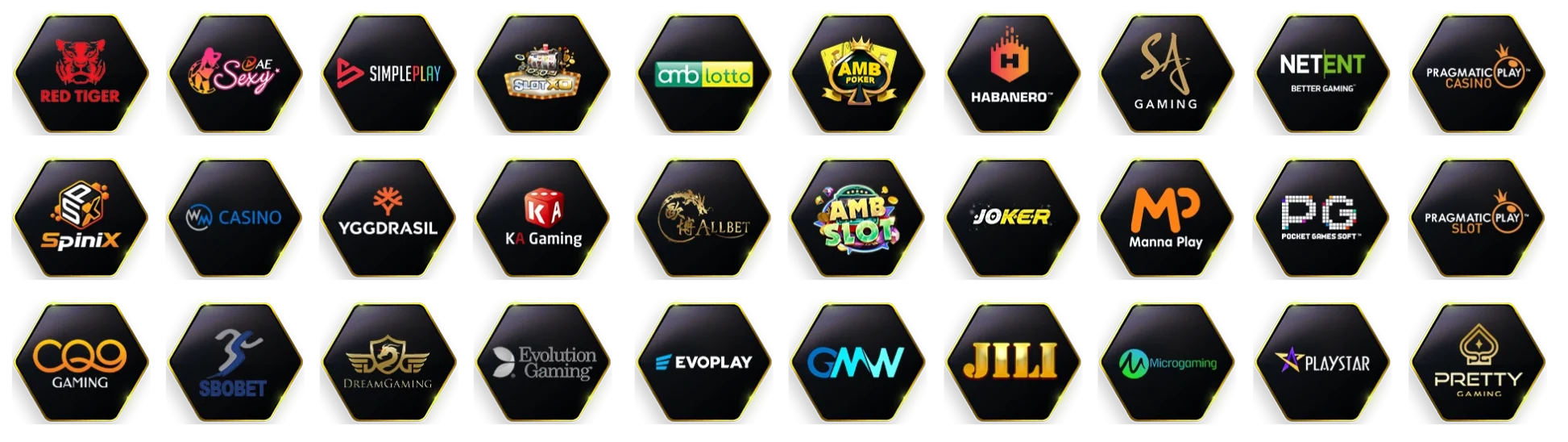 รวมค่ายเกมสล็อตและคาสิโนออนไลน์ชั้นนำของ lucra789 เช่น PG Soft, Pragmatic Play, JILI, SA Gaming, Evolution Gaming และค่ายเกมยอดนิยมอื่น ๆ